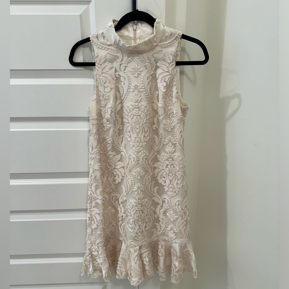 Eliza J-Sleeveless Jacquard Dress